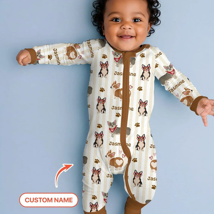 Gerippte Babykleidung mit individuellem Foto - Weich &amp; Skizzenhaft