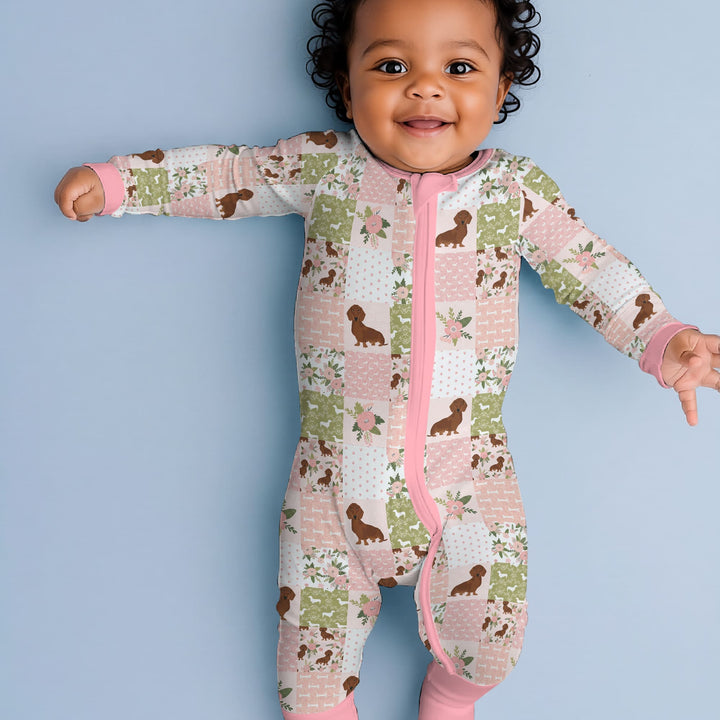 Floral Dachshund Grace Convertible Zippy