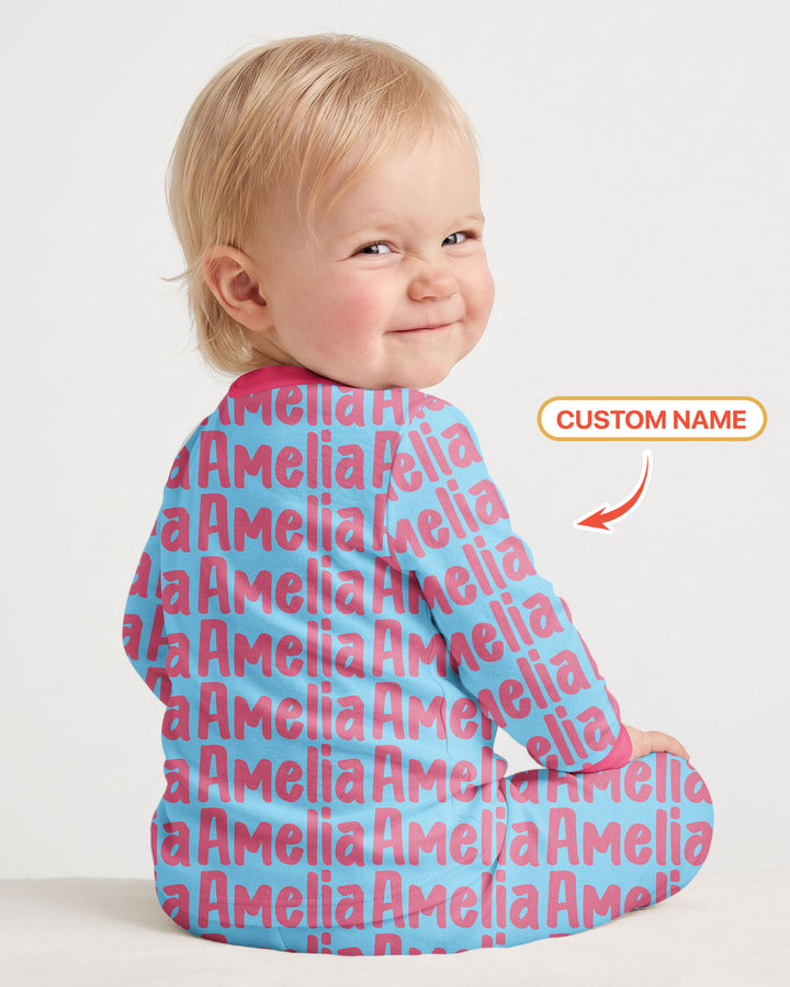 Little Letters Bamboo Two Piece Long Sleeve Pajama Set Bamboo Two Piece Long Sleeve Pajama Set