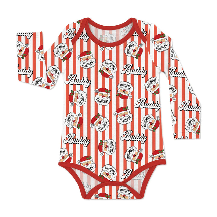 Christmas Santa Claus Custom Name Buddy Bodysuit