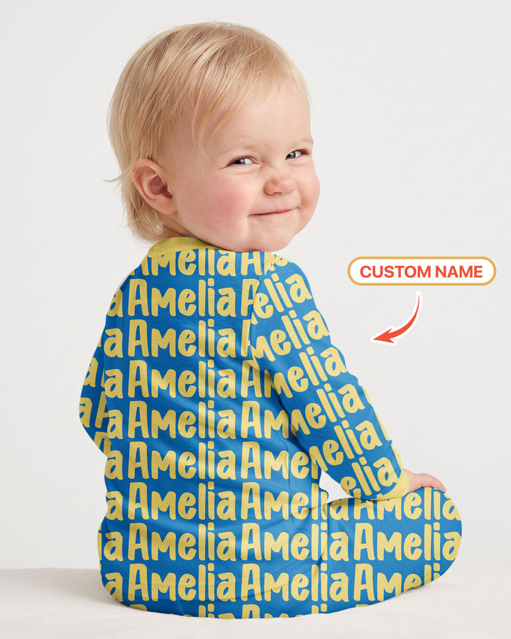 Little Letters Bamboo Two Piece Long Sleeve Pajama Set Bamboo Two Piece Long Sleeve Pajama Set