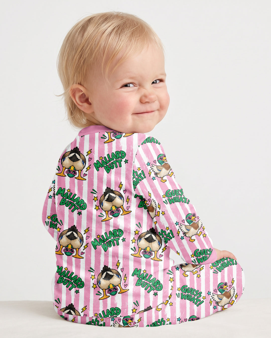 Guess What Mallard Butt Bamboo Two Piece Long Sleeve Pajama Set