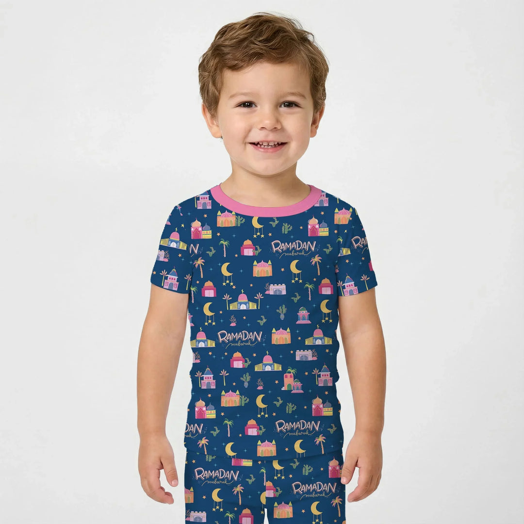 Zweiteiliges, kurzärmliges Pyjama-Set mit Marienkäfern