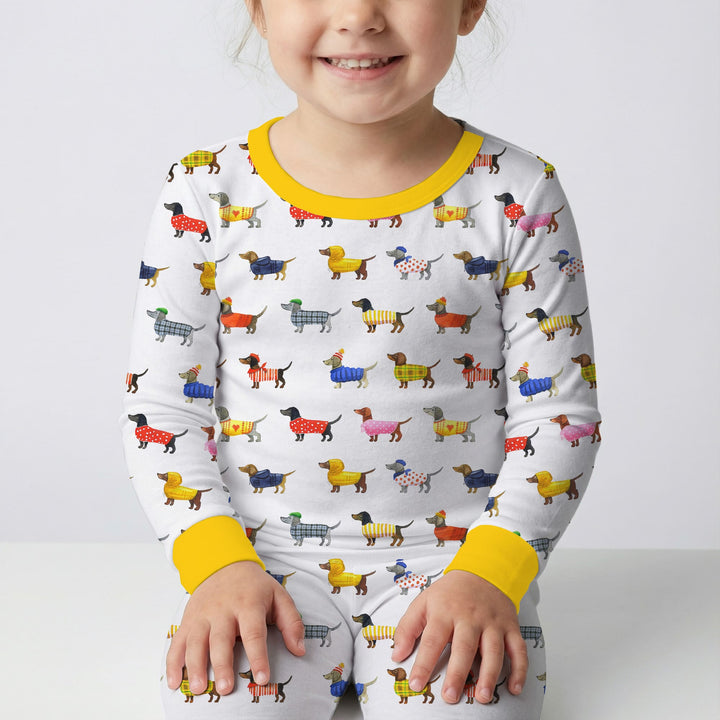Dachshund Fashion Winnier Two Piece Long Sleeve Pajama Set