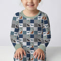 Playful Dachshund Delight Bamboo Two Piece Long Sleeve Pajama Set