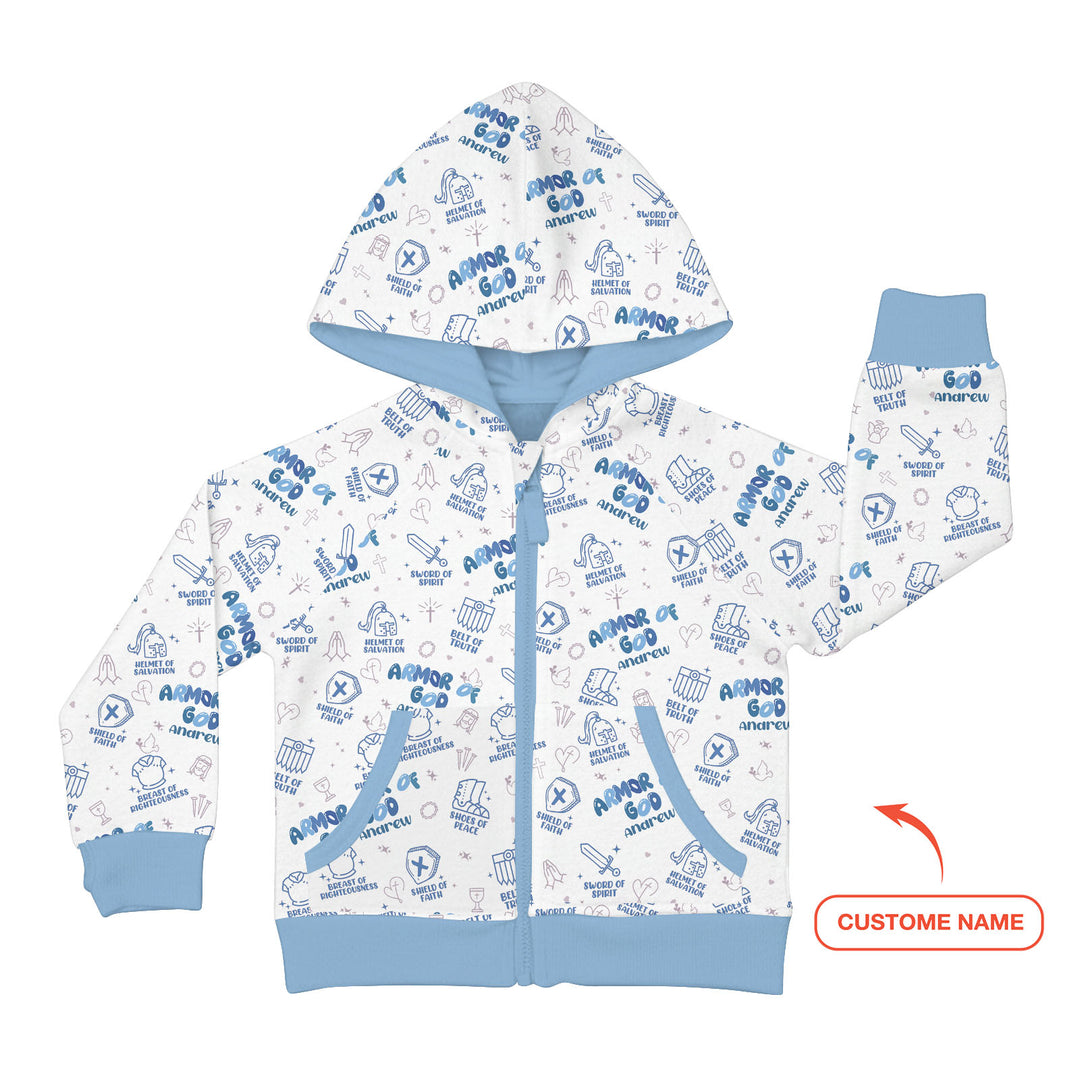 Armor of God Custom Name Zip Hoodie