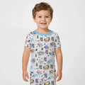 God Says I Am – Conjunto de pijama de dos piezas de bambú de manga corta con afirmaciones de aventura