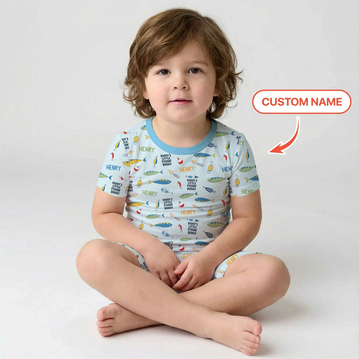 Template Zweiteiliges Pyjama-Set mit kurzen Ärmeln und Shorts