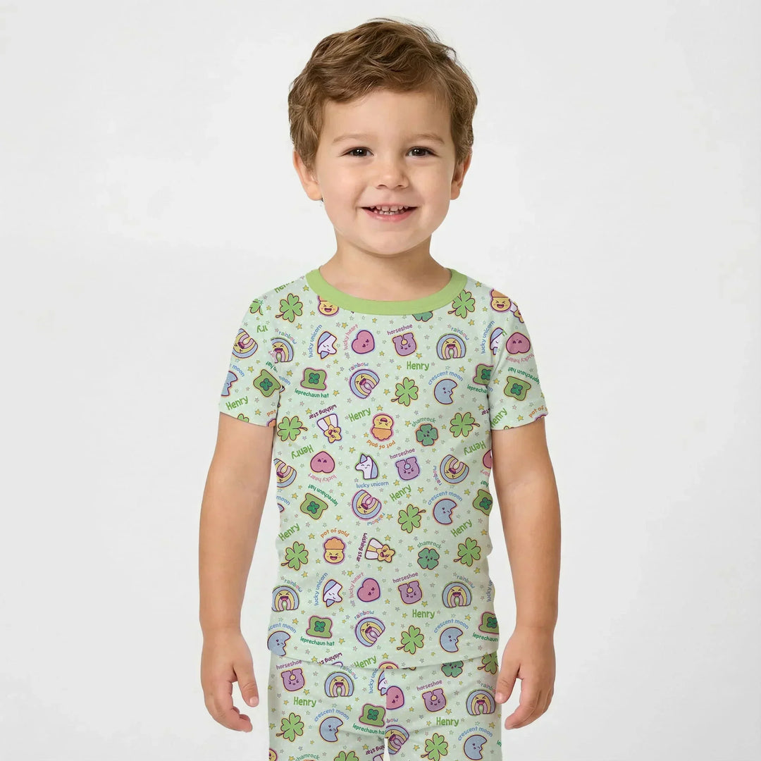 Lucky Charm Two Piece Short Sleeve Pajama Set