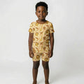 African Animals Spirit Bamboo Two Piece Short Sleeve Shorts Pajama Set