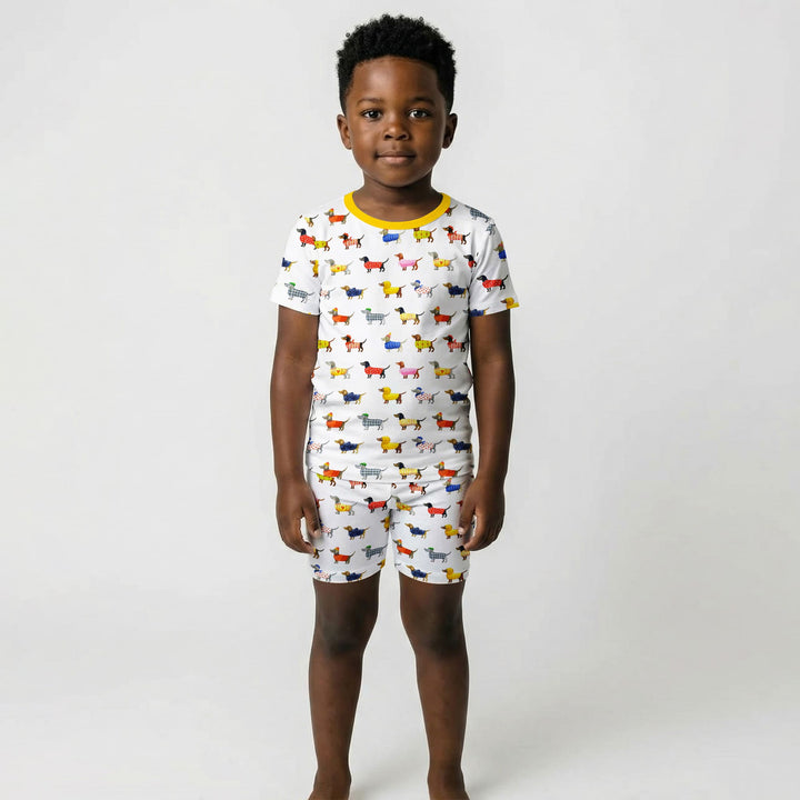 Dachshund Fashion Winnier Short Sleeve Shorts Pajama Set