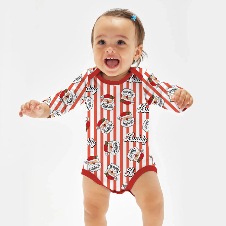 Christmas Santa Claus Custom Name Buddy Bodysuit