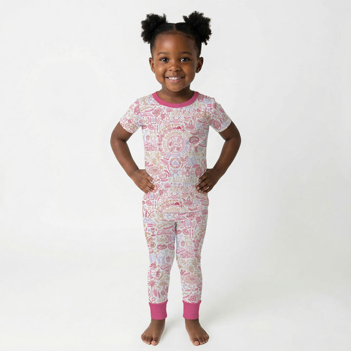 Doodle Passover Matching Family Two Piece Short Sleeve Pajama Set