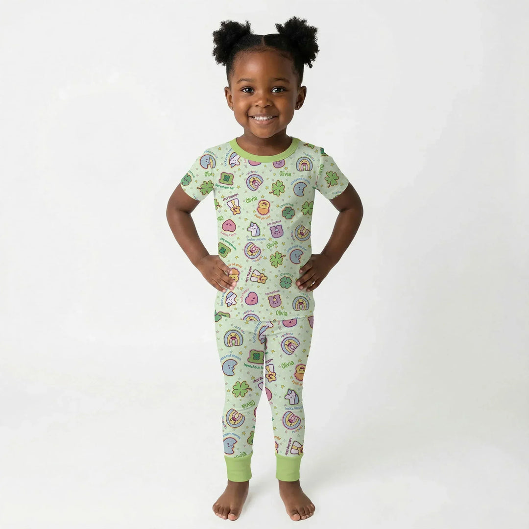 Lucky Charm Two Piece Short Sleeve Pajama Set