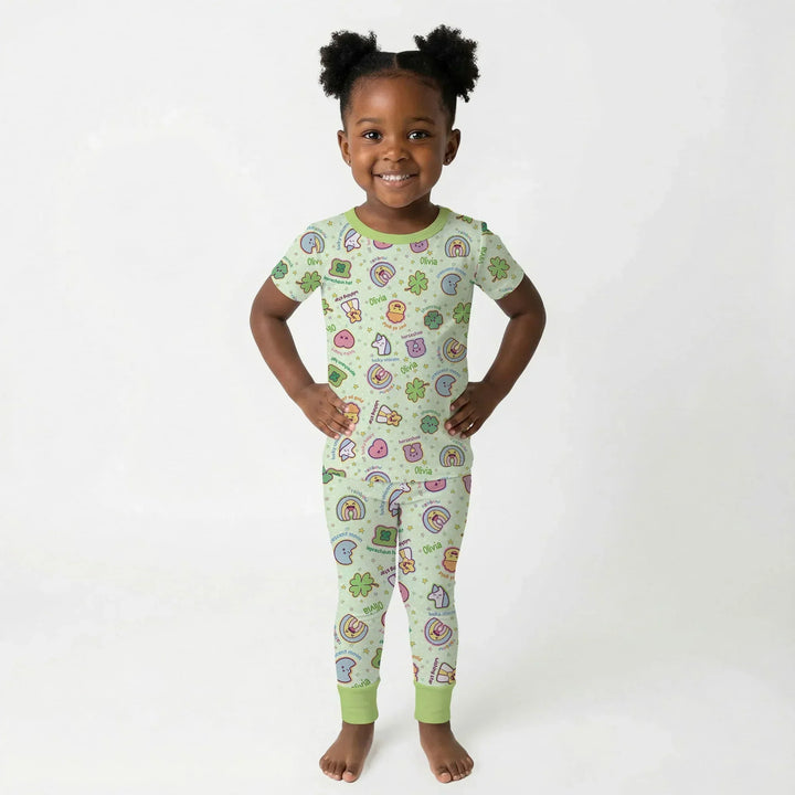 Lucky Charm Two Piece Short Sleeve Pajama Set
