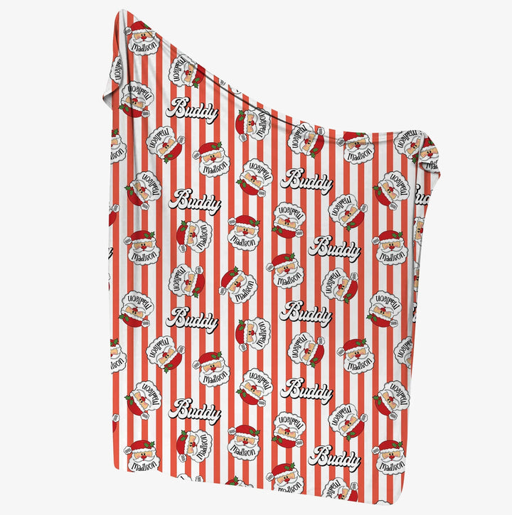 Christmas Santa Claus Custom Name Buddy Swaddle Blanket