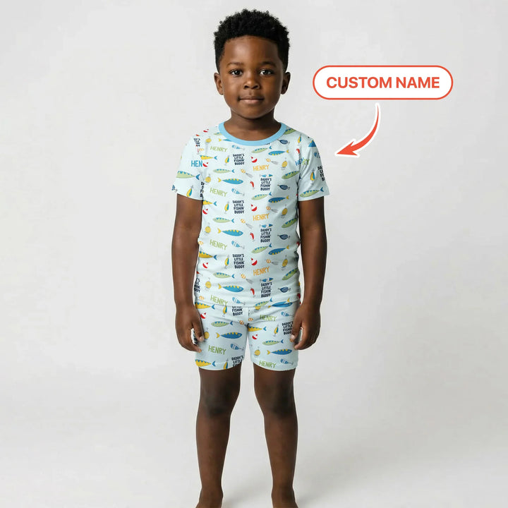 Template Zweiteiliges Pyjama-Set mit kurzen Ärmeln und Shorts
