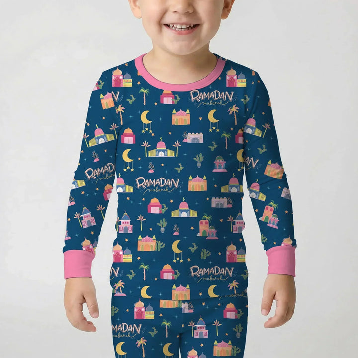 Ramadan Kareem Family Matching Two Piece Long Sleeve Pajama Set