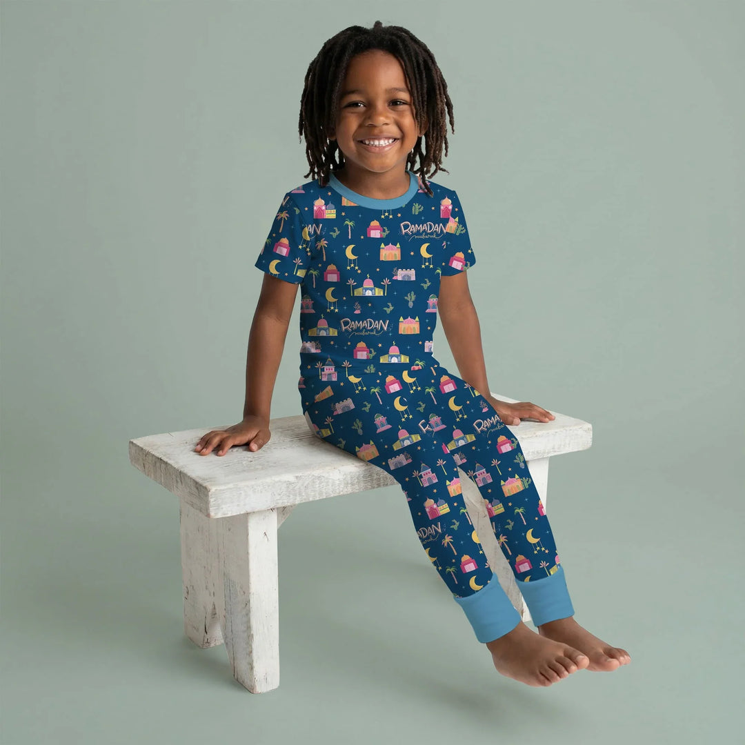 Zweiteiliges, kurzärmliges Pyjama-Set mit Marienkäfern