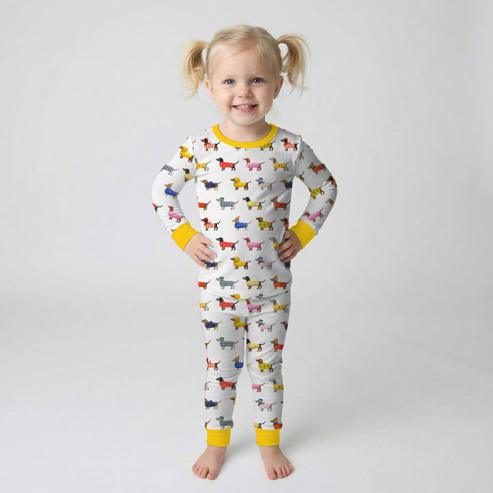 Dachshund Fashion Winnier Two Piece Long Sleeve Pajama Set