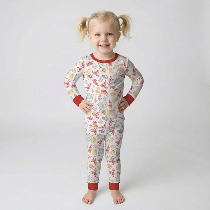 Crawfish Boil Two Piece Long Sleeve Pajama Set