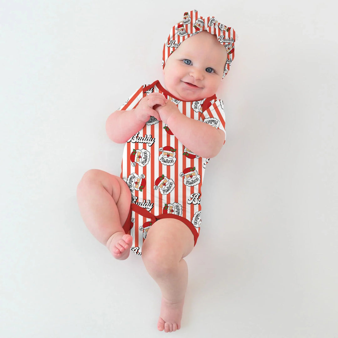 Christmas Santa Claus Custom Name Buddy Bodysuit