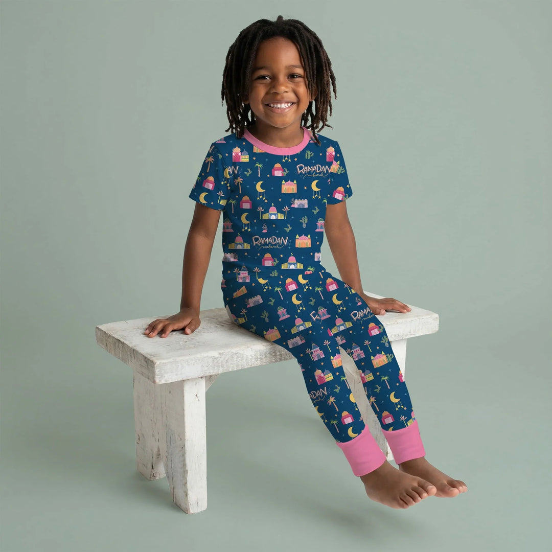 Zweiteiliges, kurzärmliges Pyjama-Set mit Marienkäfern