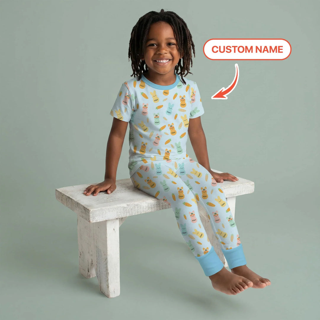 Zweiteiliges, kurzärmliges Pyjama-Set mit Marienkäfern