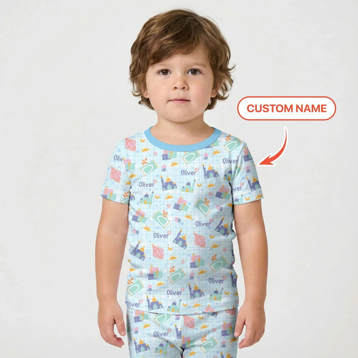 Ramadan and Eid Two Piece Short Sleeve Shorts Pajama Set