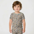 Camo Easter Bunny Bamboo Two Piece Short Sleeve Shorts Pajama Set