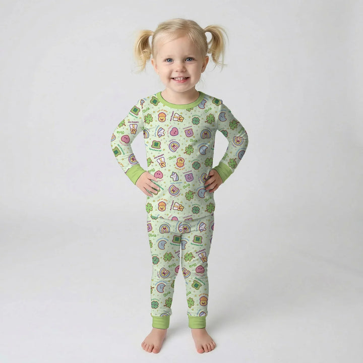 Lucky Charm Two Piece Long Sleeve Pajama Set