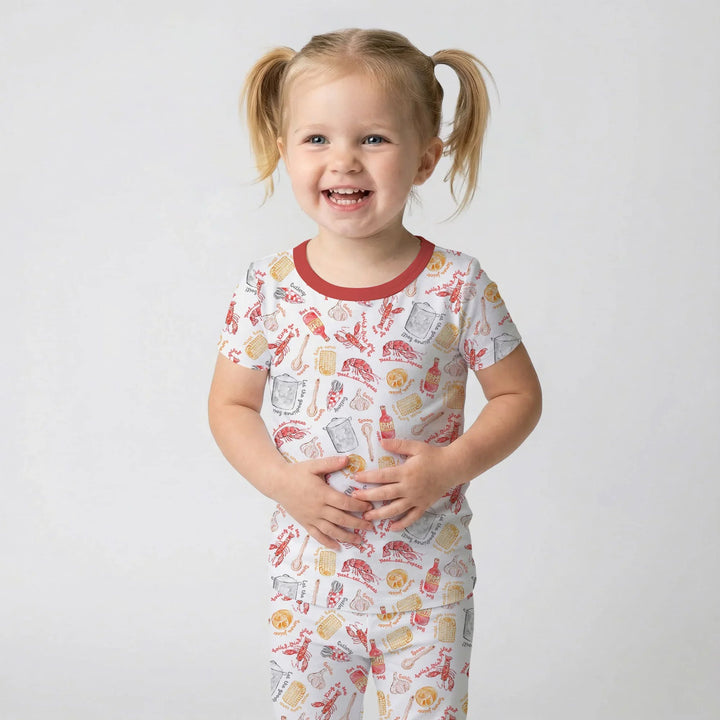 Zweiteiliges, kurzärmliges Pyjama-Set mit Marienkäfern
