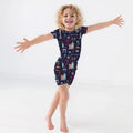 New York New Year Eve Bamboo Two Piece Short Sleeve Shorts Pajama Set