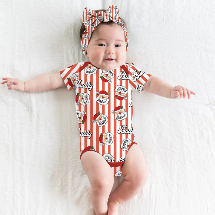 Christmas Santa Claus Custom Name Buddy Bodysuit