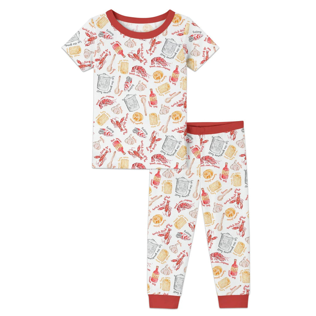 Zweiteiliges, kurzärmliges Pyjama-Set mit Marienkäfern