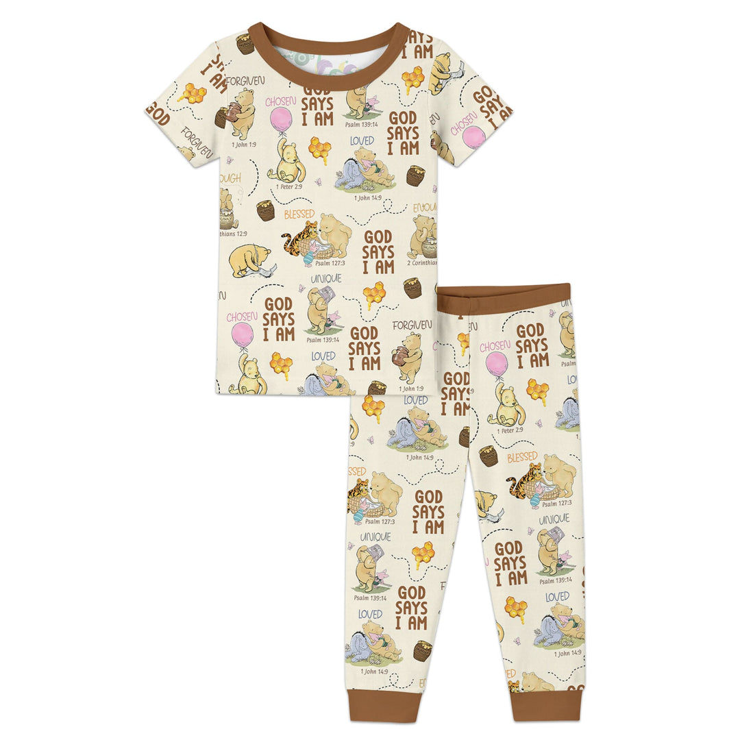 Zweiteiliges, kurzärmliges Pyjama-Set mit Marienkäfern