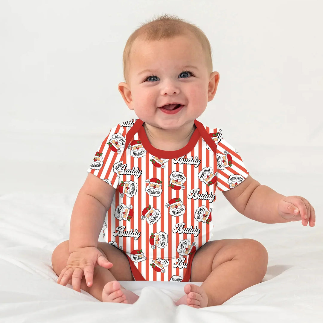 Christmas Santa Claus Custom Name Buddy Bodysuit