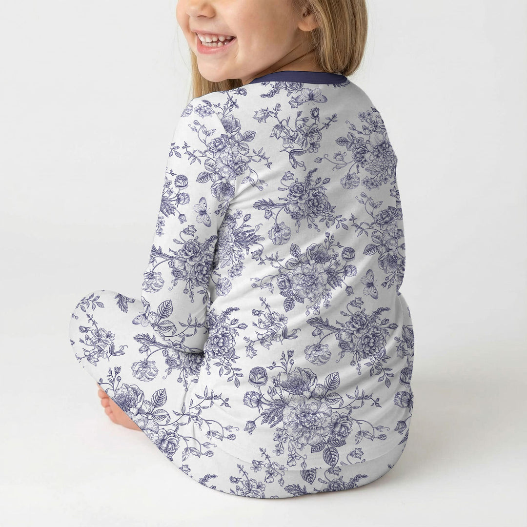 God Says I Am – Faith in Bloom Custom Name and Affirmations Two Piece Long Sleeve Pajama Set