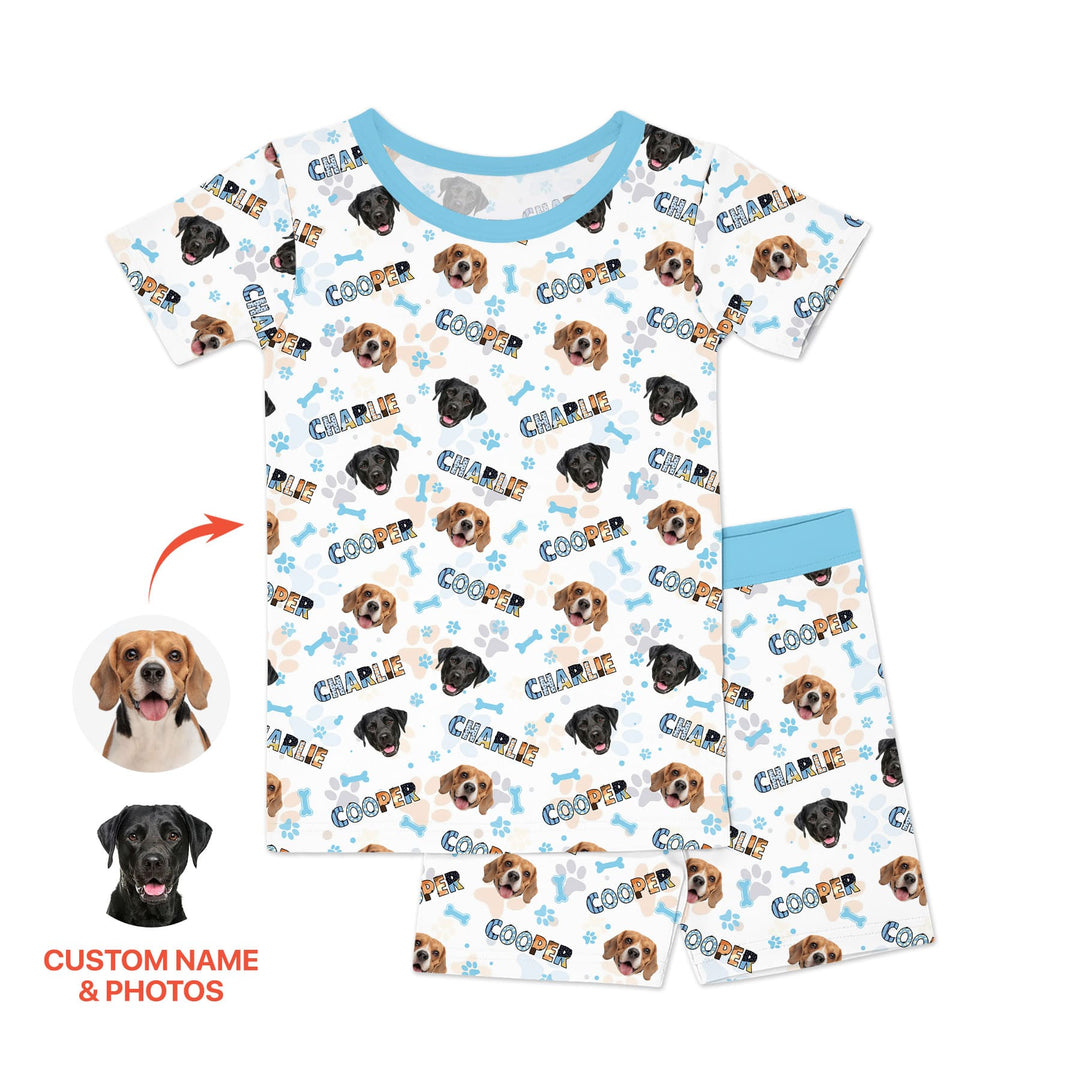 Zweiteiliges Pyjama-Set mit kurzen Ärmeln und Shorts im Sommer-Design