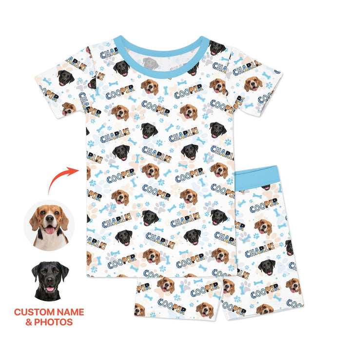 Zweiteiliges Pyjama-Set mit kurzen Ärmeln und Shorts im Sommer-Design