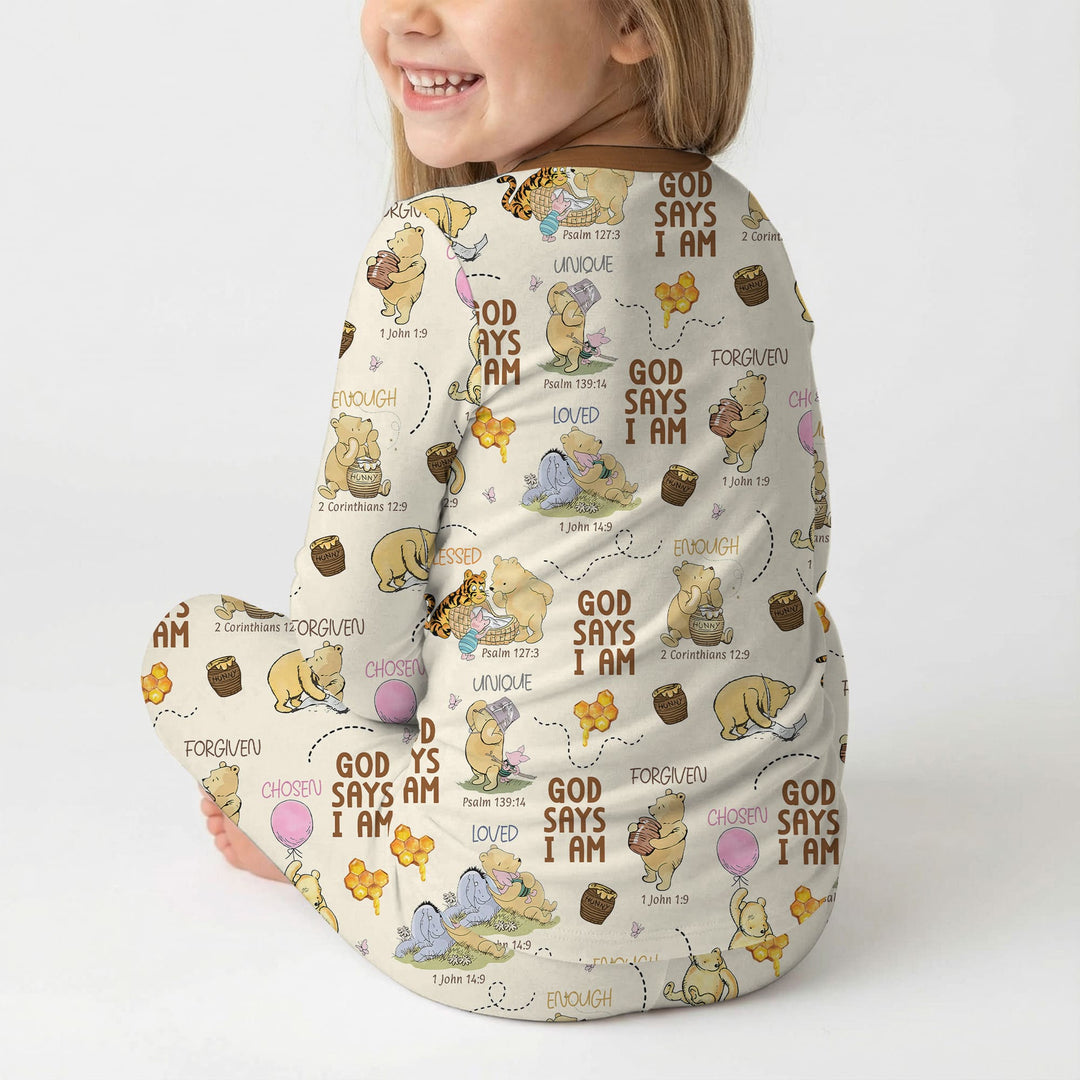 Zweiteiliges Langarm-Pyjama-Set mit Sommerfrüchten