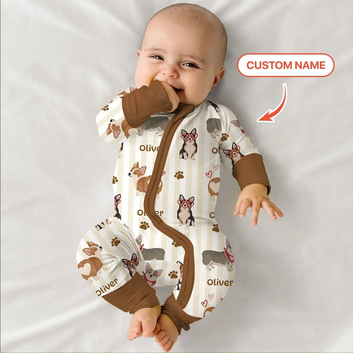 Gerippte Babykleidung mit individuellem Foto - Weich &amp; Skizzenhaft