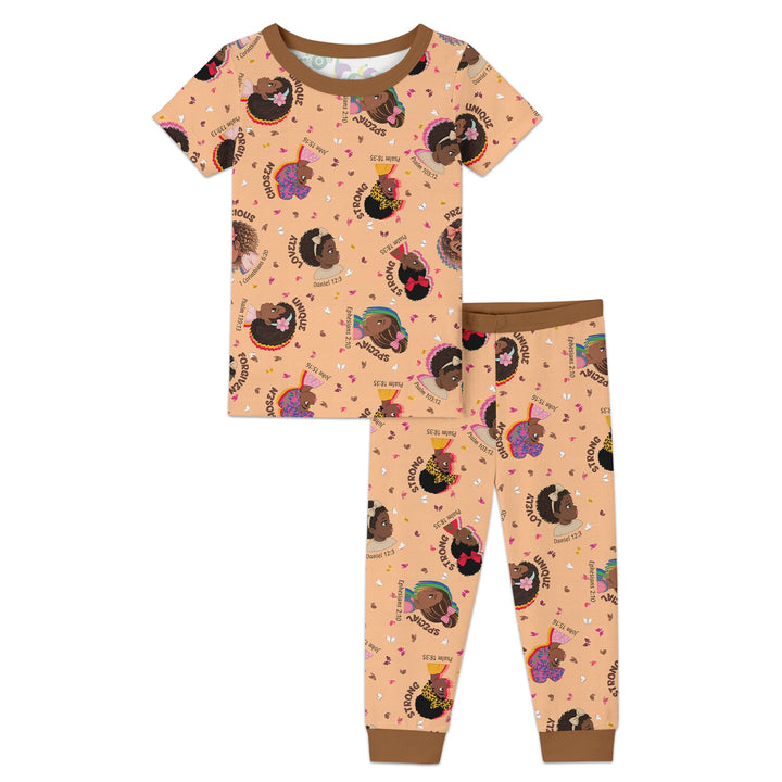Zweiteiliges, kurzärmliges Pyjama-Set mit Marienkäfern
