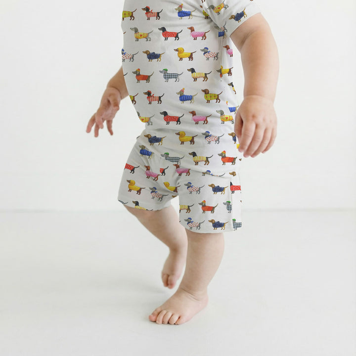 Dachshund Fashion Winnier Short Sleeve Shorts Pajama Set