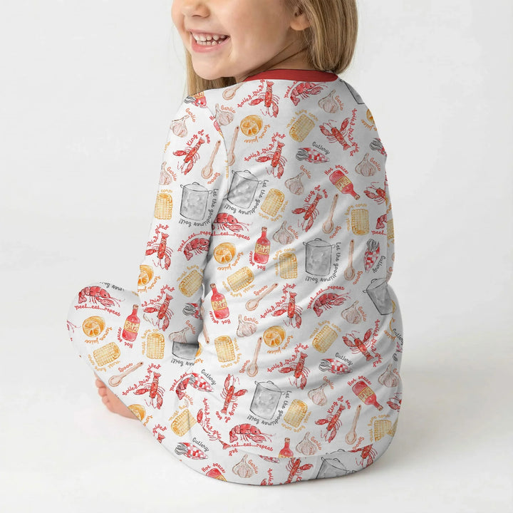 Crawfish Boil Two Piece Long Sleeve Pajama Set