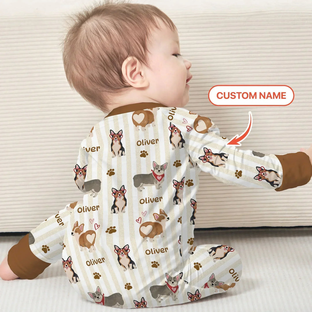 Gerippte Babykleidung mit individuellem Foto - Weich &amp; Skizzenhaft