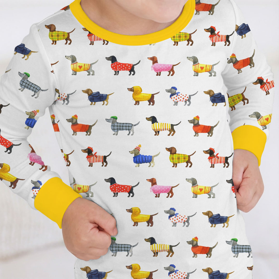 Dachshund Fashion Winnier Two Piece Long Sleeve Pajama Set