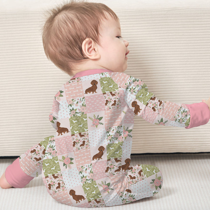 Floral Dachshund Grace Convertible Zippy