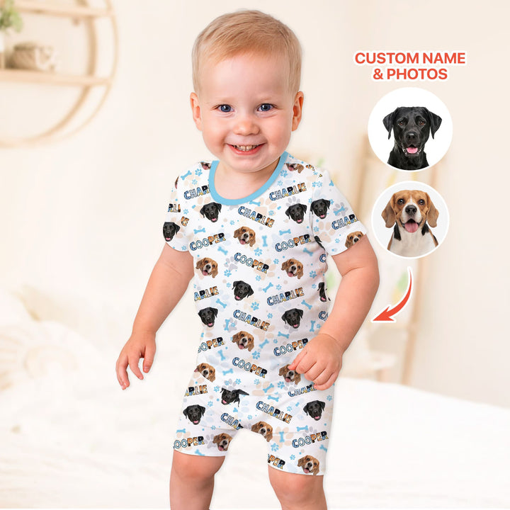 Zweiteiliges Pyjama-Set mit kurzen Ärmeln und Shorts im Sommer-Design