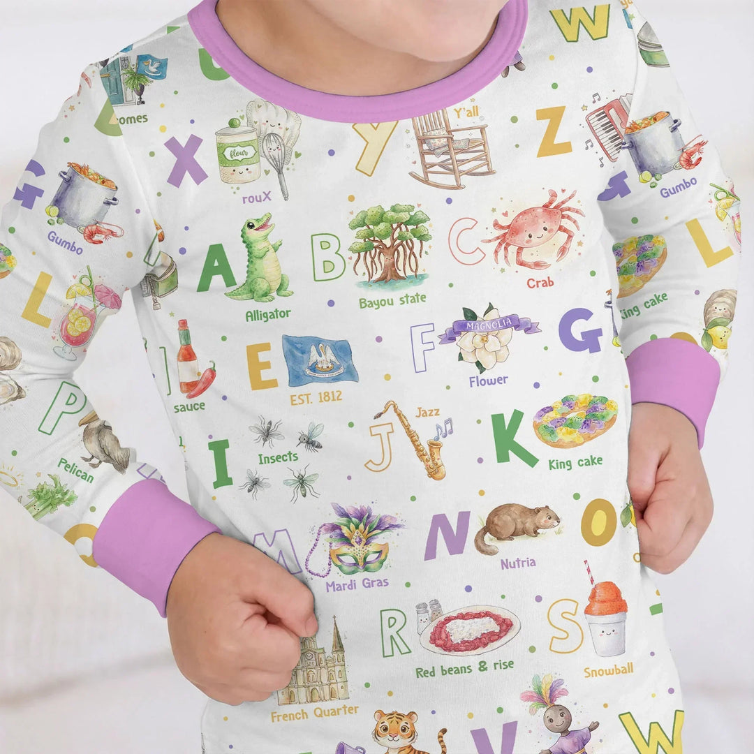 Zweiteiliges Langarm-Pyjama-Set mit Sommerfrüchten